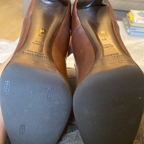 Ralph Lauren Purple Label Leather Heeled Oxfords - sz 38 - Picture 10 of 11